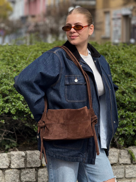 Molly Mini Suede Chocolate